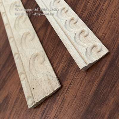 Beech carve furniture wood mouldings interior decorative moulding