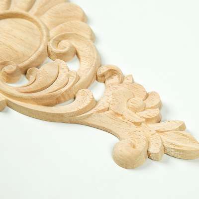 solid wood hand carved wood applique and wood