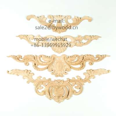 Elaborately carved furniture decorative solid wood flowers pieces